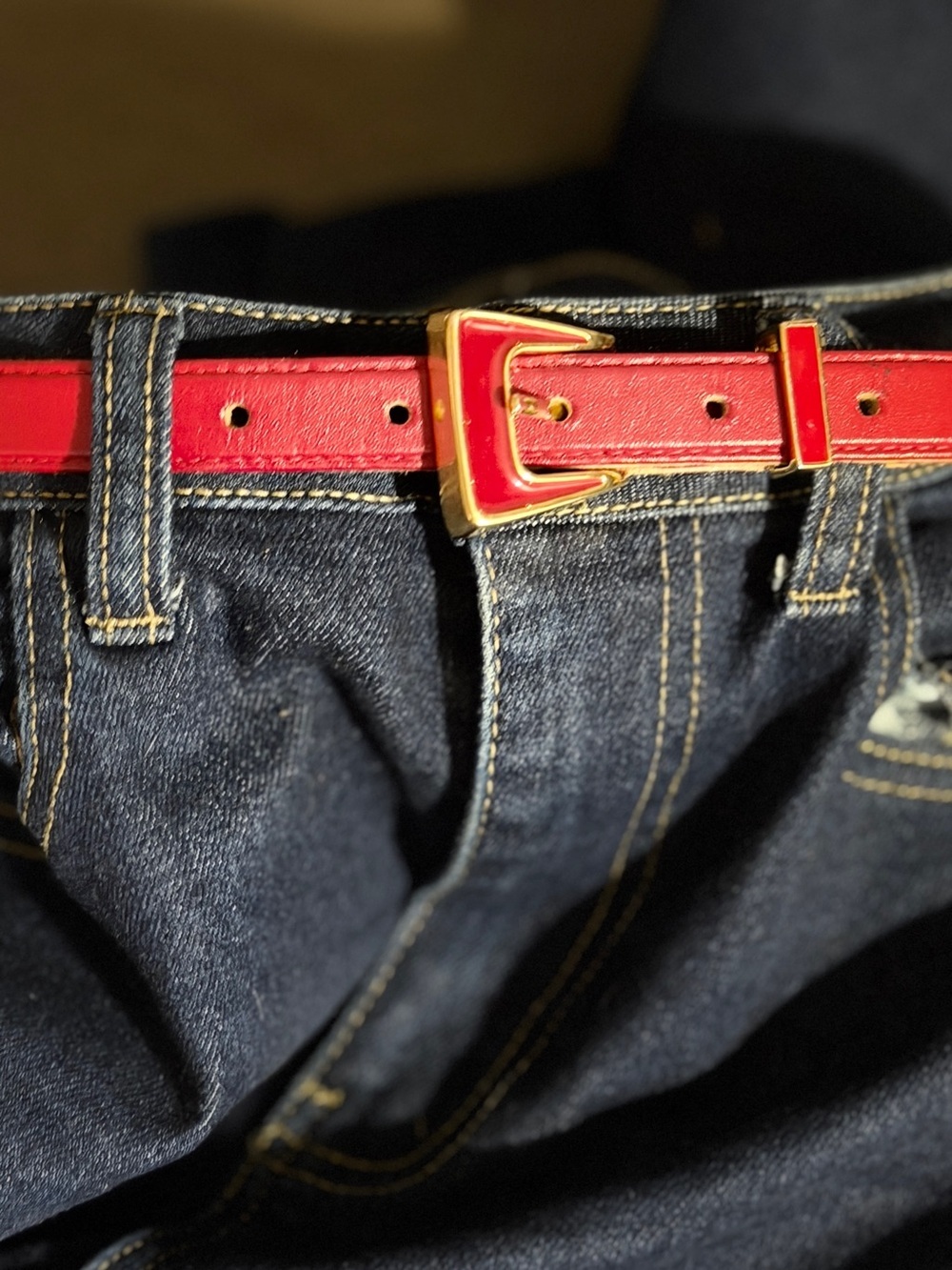 Vintage ST John Red Belt